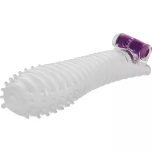 OHMAMA TEXTURED PENIS SLEEVE WITH VIBRATING BULLET