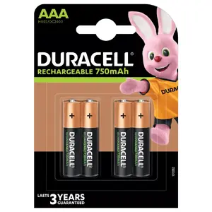 Duracell AAA (4pcs) Перезаряжаемая батарея Никель-металл-гидридный (NiMH)