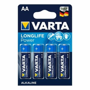 VARTA LONGLIFE POWER ALKALINE BATTERY AA LR6 4 UNIT