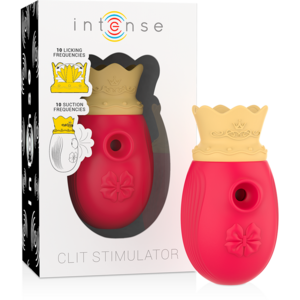 INTENSE CLIT STIMULATOR 10 LICKING AND SUCTION FREQUENCIES - RED