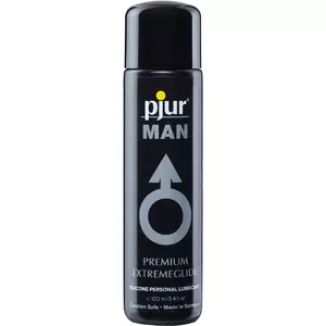 Silikona lubrikants Pjur MAN Premium Extremeglide — 100 ml, savietojams ar prezervatīviem, ražots Vācijā