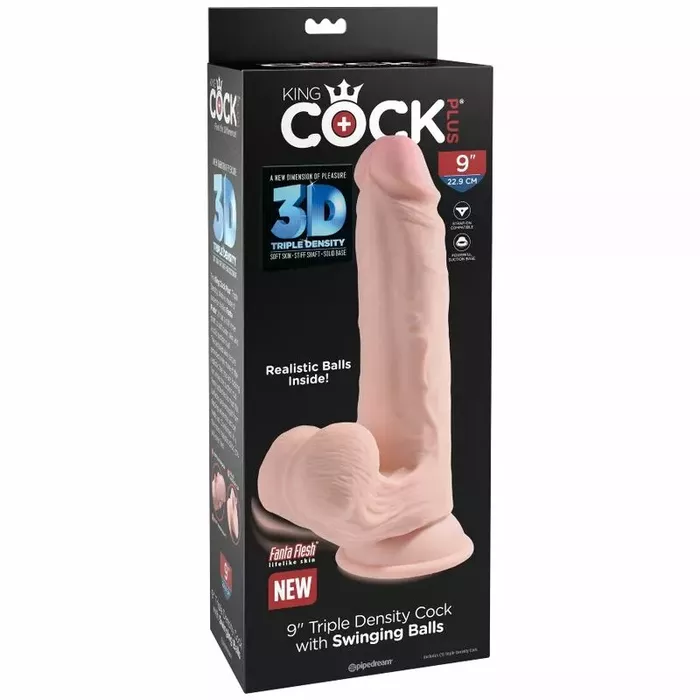 Dildo king cock PLUS 3D Swinging Balls — 20,3 cm Photo 7