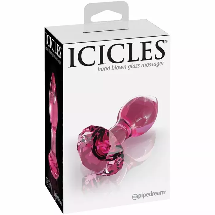 Анальная пробка icicles N. 79 — стеклянная коническая Photo 2