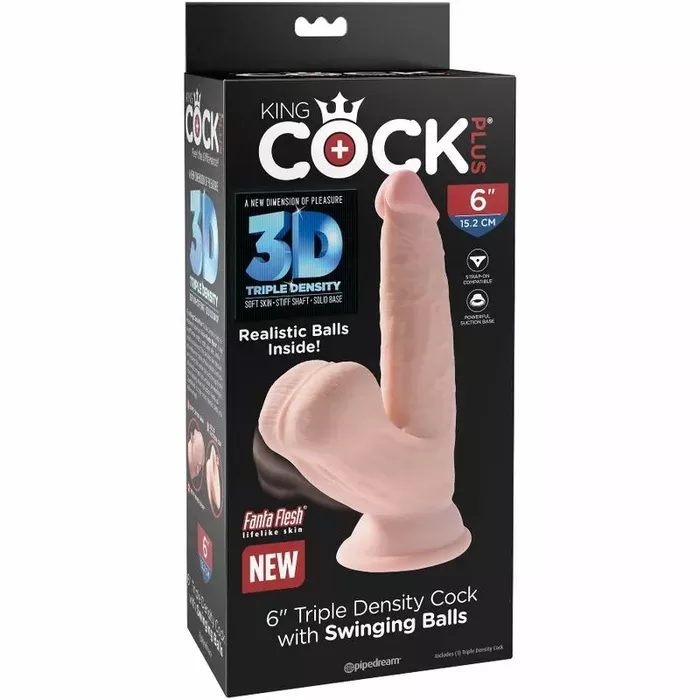 Dildošs King Cock PLUS 3D 12,7 cm Photo 6
