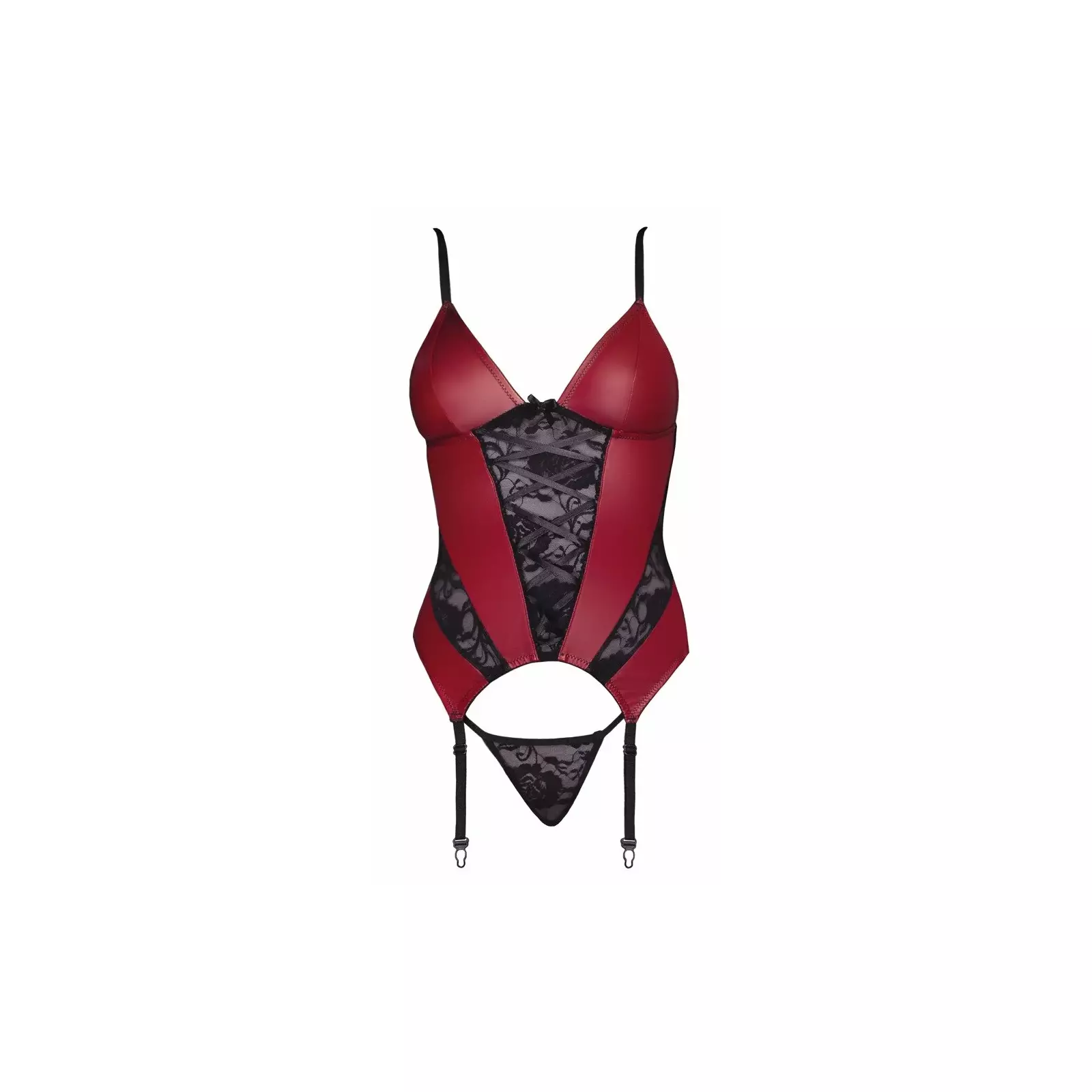 Basque sarkans/melns XL, Cottelli Collection Photo 3