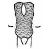 Cottelli Collection Body black S — женский кружевной боди Photo 6