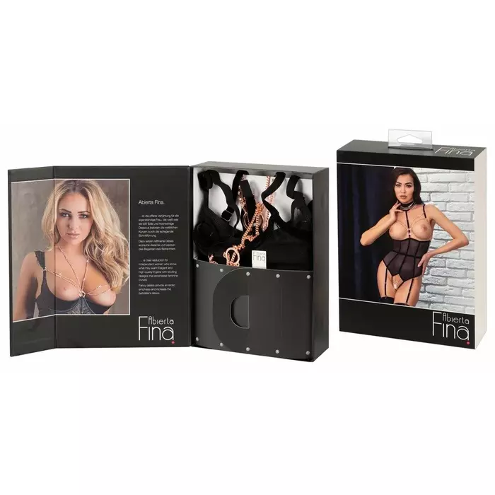 abierta fina open-cup open-crotch bodysuit accessory M Photo 9