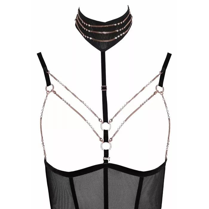 abierta fina bodysuit XL — open-cup powernet body Photo 5