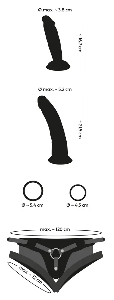 Strap-on You2Toys playgirls 2Di — adjustable harness, 2 dildos Photo 26