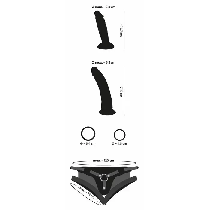Strap-on You2Toys playgirls 2Di — adjustable harness, 2 dildos Photo 13