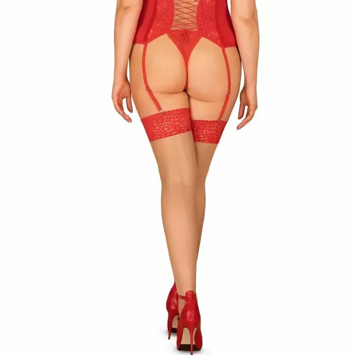 Поясные чулки OBSESSIVE Blossmina 4XL–5XL Photo 2