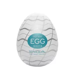 Tenga Egg Wavy II Olas tipa masturbators Termoplastiska elastomēra (TPE)