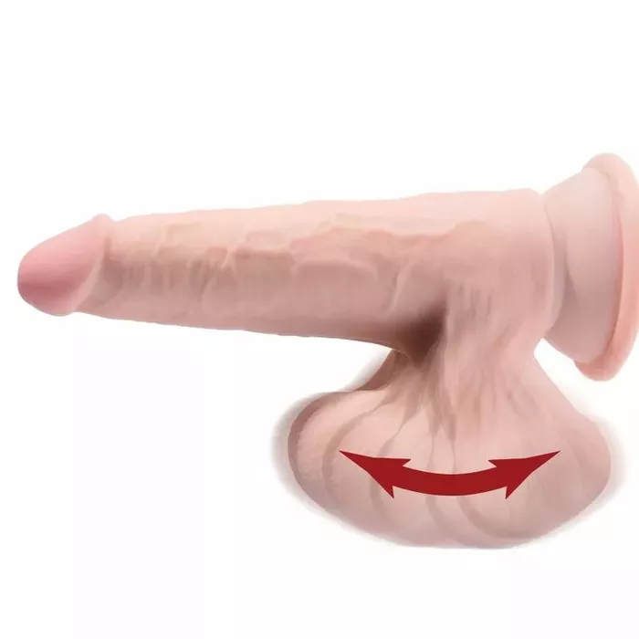 Dildo King Cock PLUS 3D Swinging Balls 24.5 cm Photo 3