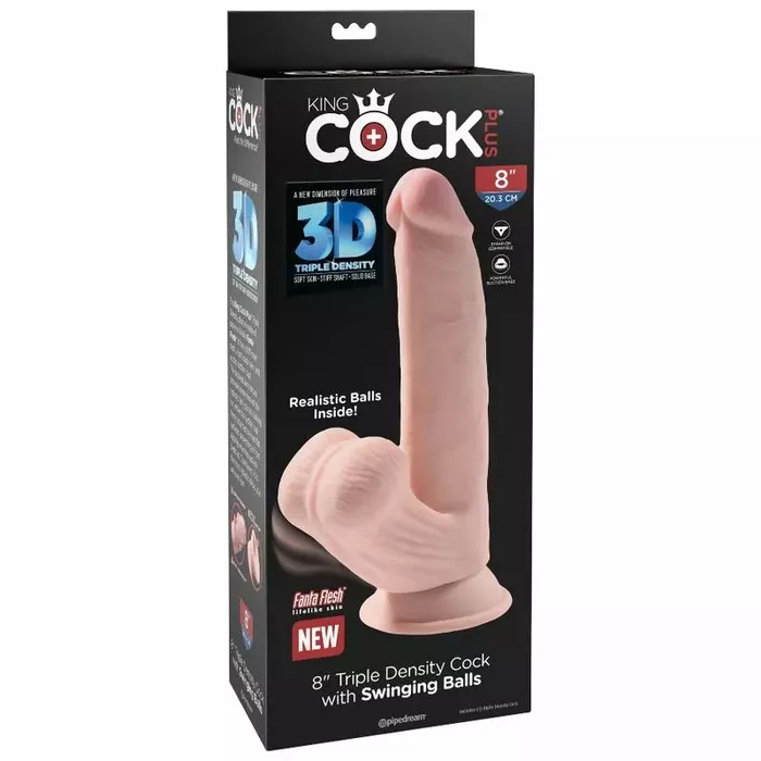 Dildo King Cock PLUS 3D Swinging Balls 24.5 cm Photo 6