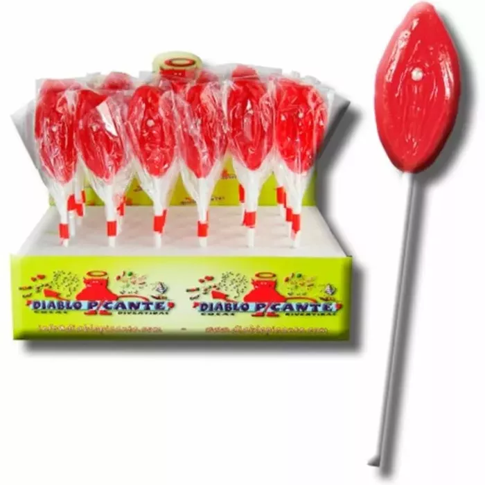 Съедобный аксессуар для губ GOLOSO GUMMY LIP LOLLIPOP DIABLO Photo 2