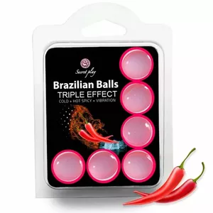 SECRET PLAY SET 6 BRAZILIAN BALLS TRIPLE EFFECT