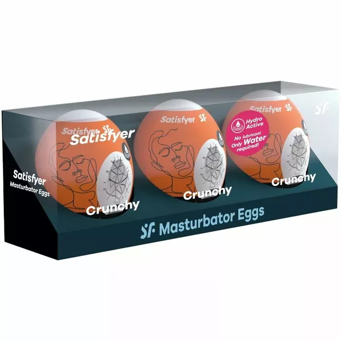 Masturbator Eggs SATISFYER 3 — silicone textured set Photo 2