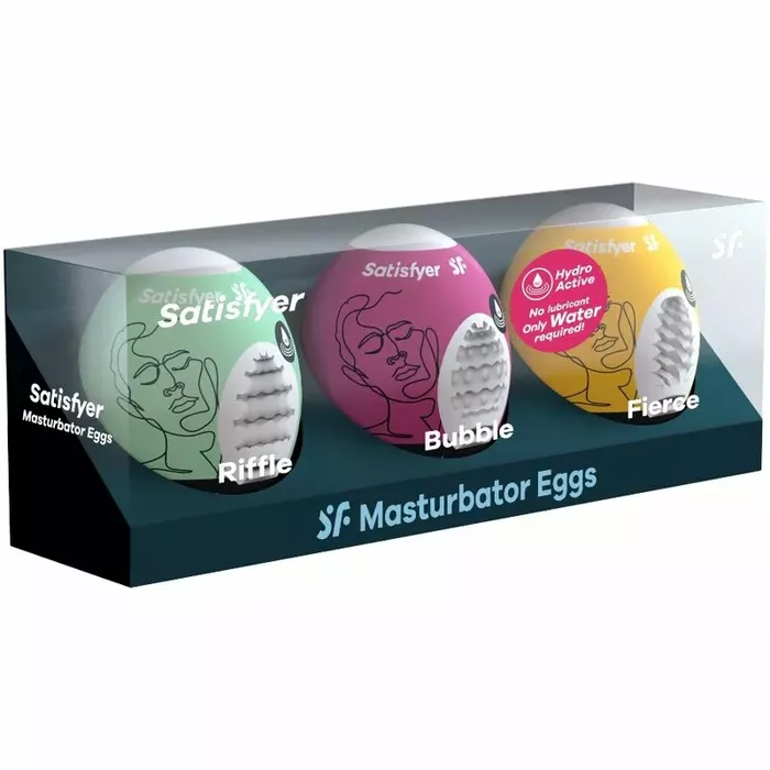 Masturbator eggs SATISFYER — 3 textures Photo 2