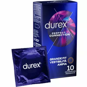 DUREX - PERFECT CONNECTION SILICONE EXTRA LUBRIFICATION 10 UNITS, D-231053