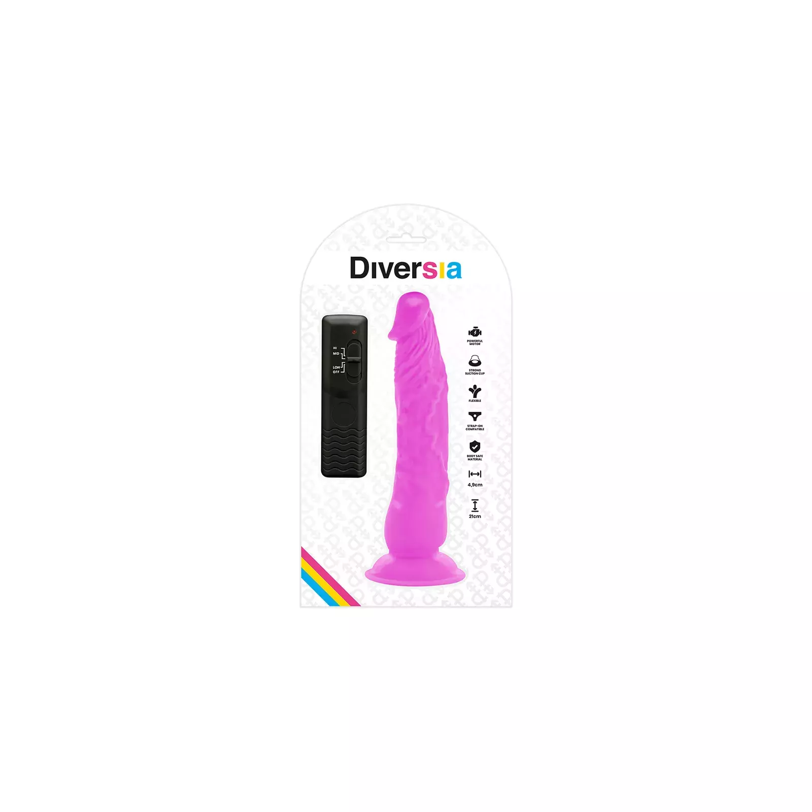 Vibrators DIVERSIA FLEXIBLE VIBRATING DILDO Photo 8