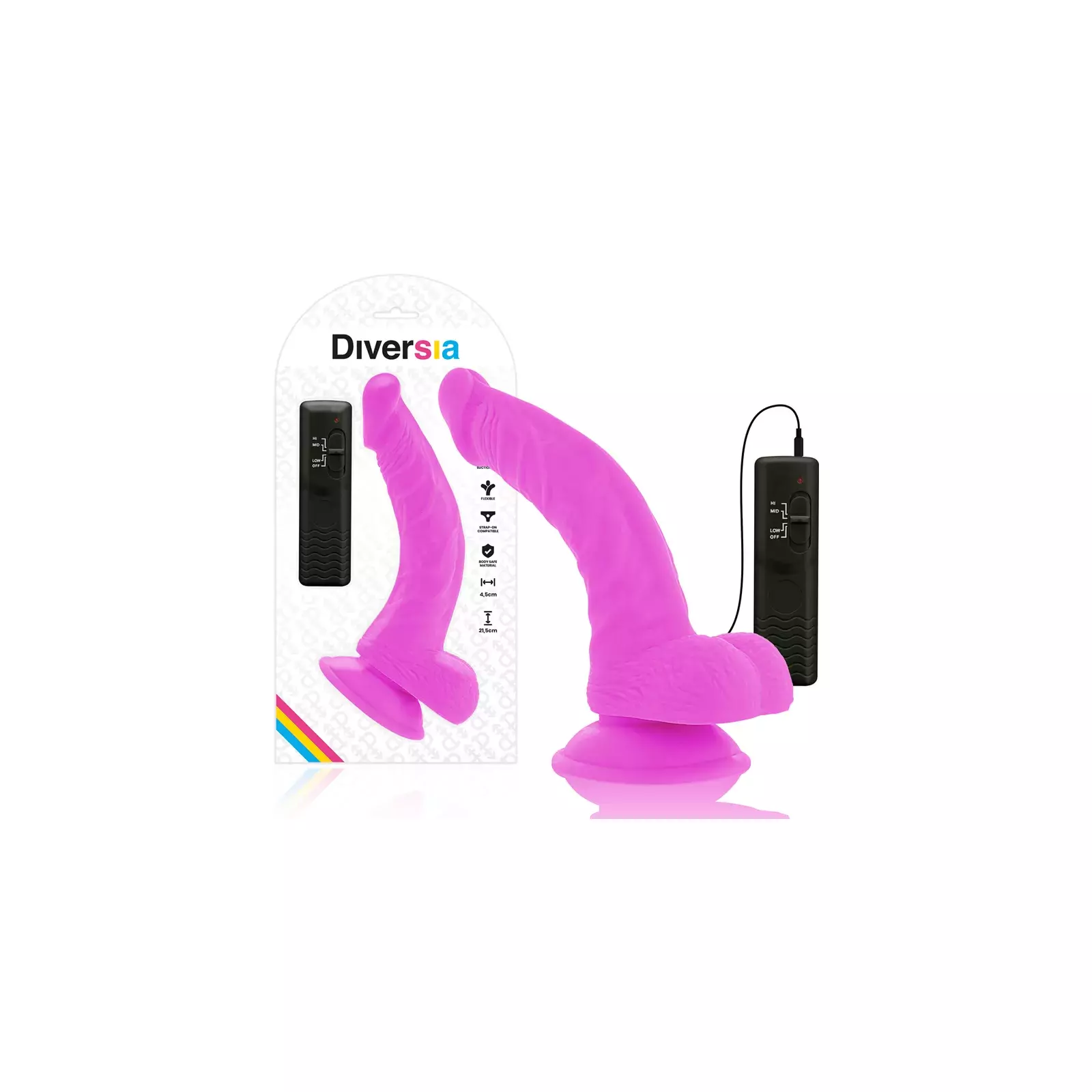 Vibrators DIVERSIA FLEXIBLE VIBRATING DILDO Photo 2