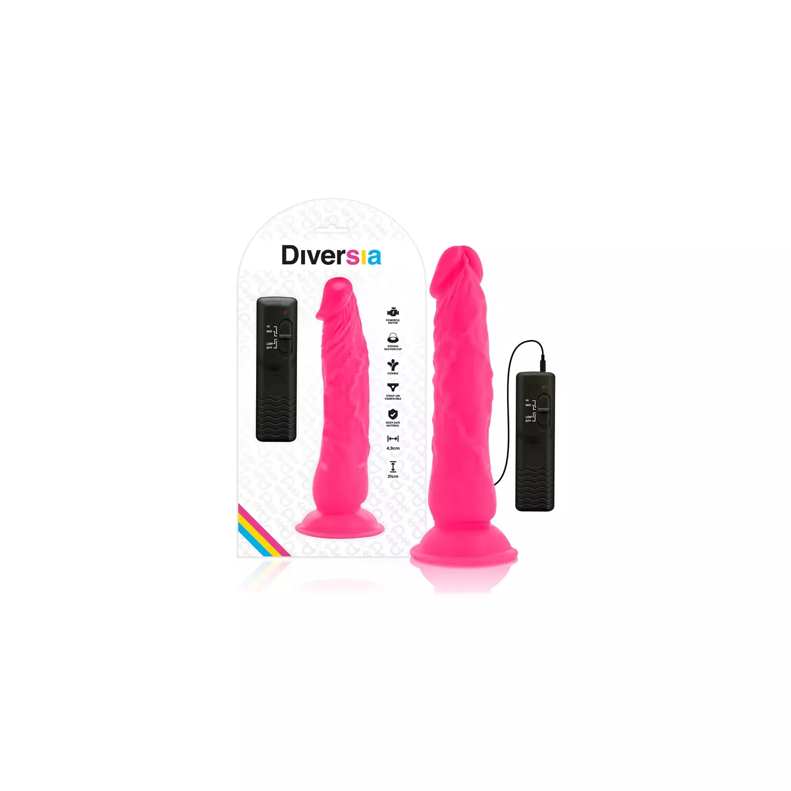 Vibrators Diversia FLEXIBLE VIBRATING DILDO Photo 2