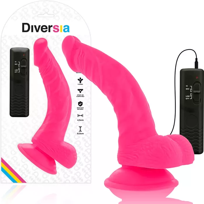 Diversia+ Flexible vibrating dildo 21.5 cm Photo 2