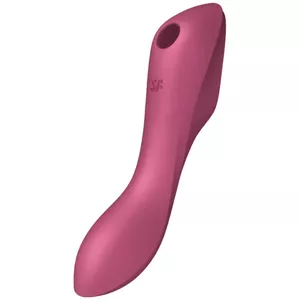 SATISFYER CURVY TRINITY 3 AIR PULSE VIBRATOR - RED