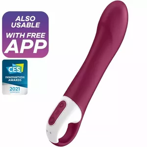 G-spot vibrators SATISFYER Big Heat — medicīnisks silikons, sildīšanas funkcija, ūdensizturīgs, rozā