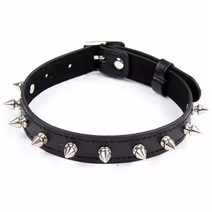 OHMAMA FETISH COLLAR SPIKES PUNK COLLAR