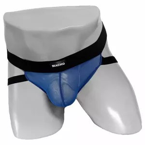 MACHO MX22NB JOCKSTRAP - BLUE FISHNET L/XL