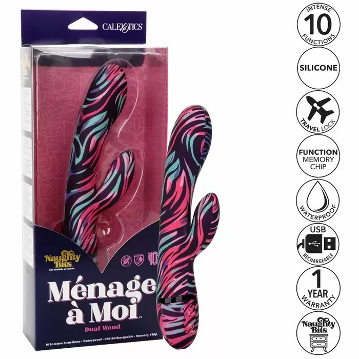 Divpusējs vibrators CalExotics Menage A Moi Photo 2
