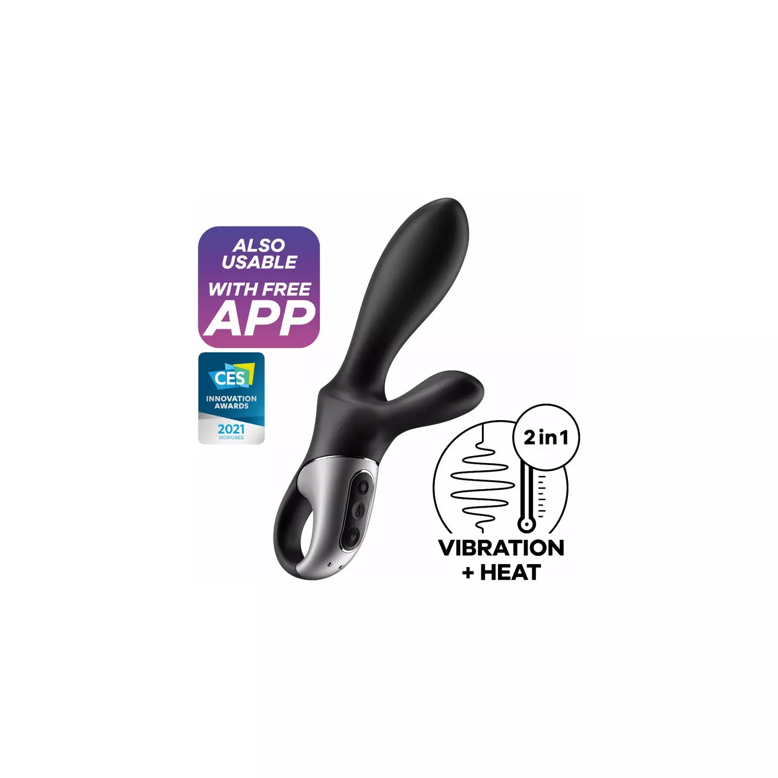 SATISFYER HEAT CLIMAX+ ANĀLĀ VIBRATORA APLIKĀCIJA Photo 1