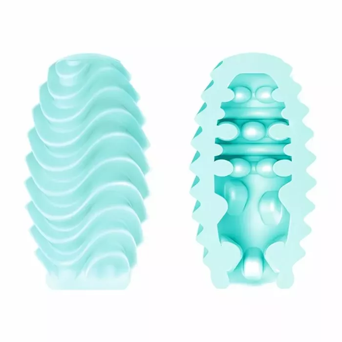 Masturbator egg pretty male TURQUOISE double-sided Photo 2