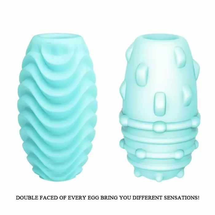 Masturbator egg pretty male TURQUOISE double-sided Photo 3