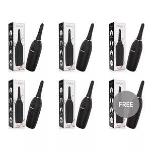 ANBIGUO ULTIMATE AUTOMATIC DOUCHE ANAL CLEANER  BLACK 5 + 1 FREE