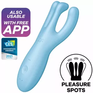 SATISFYER - THREESOME 4 VIBRATORS APP BLUE, D-231426, SATISFYER