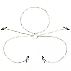 OHMAMA FETISH 4 NIPPLE CLAMPS WITH CHAIN NECKLACE