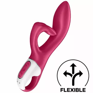 Vibrators SATISFYER Embrace Me G-Spot — izliekts silikons, ūdensizturīgs, vairāki vibrācijas režīmi, ogu krāsa, 0.49 g