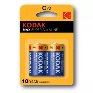 Тип батареи: одноразовая батарея, модель: Kodak Max Super C, размеры: C, Alkaline