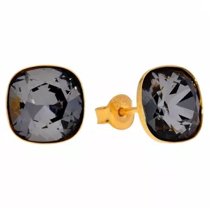 925 Sterling Silver earrings "Glare (Silver Night)" with Crystals From Swarovski™