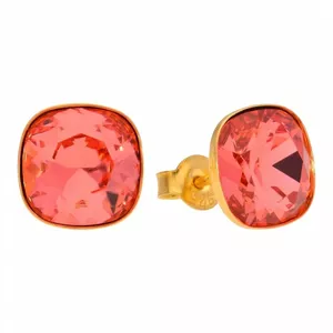 925 Sterling Silver earrings "Glare (Padparadscha)" with Crystals From Swarovski™