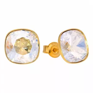 Серебряные серьги "Ослепительный Блеск (Golden Shadow)" с кристаллами Swarovski™