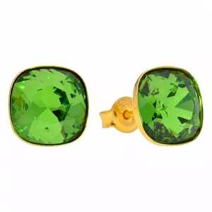 925 Sterling Silver earrings "Glare (Fern Green)" with Crystals From Swarovski™