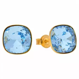 925 Sterling Silver earrings "Glare (Aquamarine)" with Crystals From Swarovski™