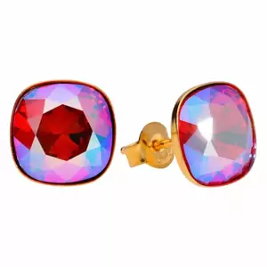925 Sterling Silver earrings "Glare (Light Siam Shimmer)" with Crystals From Swarovski™