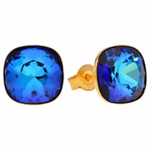 925 Sterling Silver earrings "Glare (Bermuda Blue)" with Crystals From Swarovski™