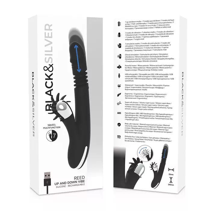 Вибратор black&silver BUNNY REED UP & DOWN VIBE Photo 8