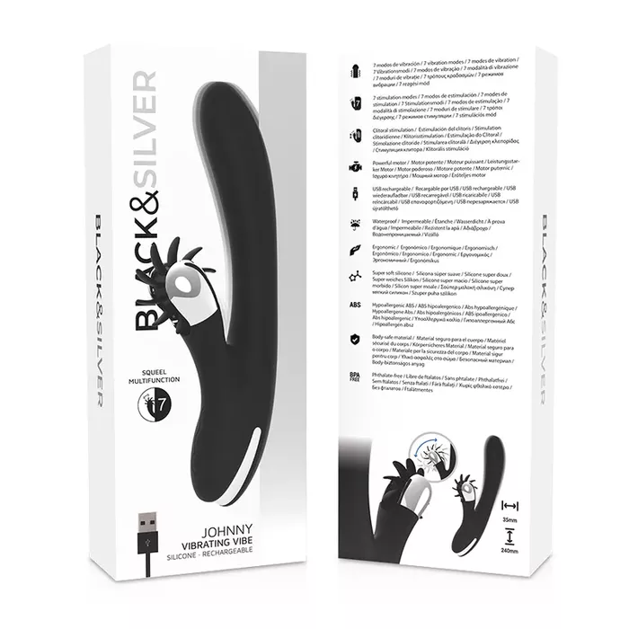 Vibrators black&silver Johnny — kompakts vibrators Photo 8