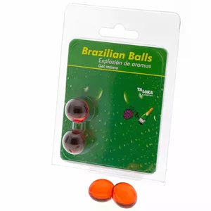 TALOKA - 2 BRAZILIAN BALLS STRAWBERRIES & CHAMPAGNE INTIMATE GEL